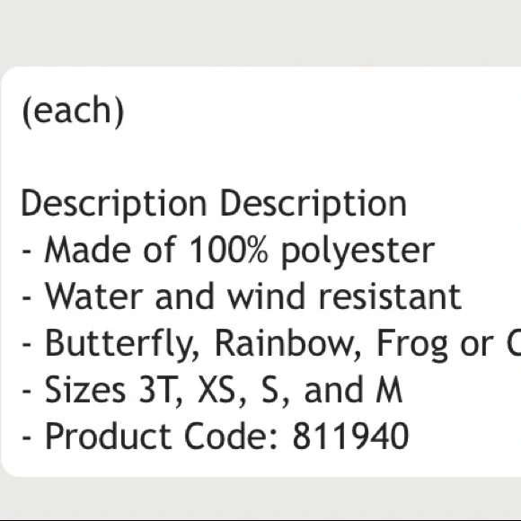 NWT Lily & Dan Childrens Raincoat with wings - Picture 6 of 11